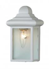  44835 WH - Vista 1-Light,Clear Glass Sides with Metal Pagoda Top, Pocket Wall Lantern